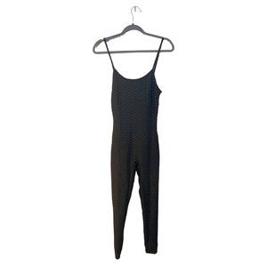 Ruched Booty Lifting Jumpsuit Catsuit Two Piece Set in Midnight Black